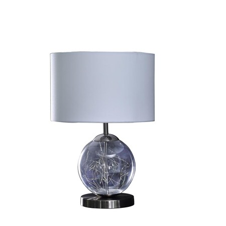 Ore International ORE International HBL2561 20.5 in. Athena Glass LED Plasma Mid-Century Metal Table Lamp HBL2561